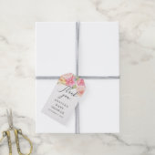 Elegant roze blush floral baby shower dank u cadeaulabel (Met Touw)