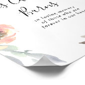 Elegant Roze Blush Floral Dit kaarsbord brandt Poster (Hoek)