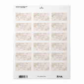 Elegant Roze Blush Floral Name Return Address Etiket (Full Sheet)