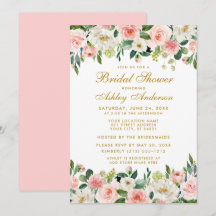 Elegant Roze Blush Floral Vrijgezellenfeest