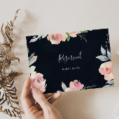 Elegant Roze Blush Floral Weddenschap Gereserveerd
