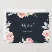 Elegant Roze Blush Floral Weddenschap Gereserveerd (Voorkant)