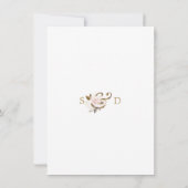 Elegant Roze Blush Gold Flowers Rehearings Dinner Kaart (Achterkant)