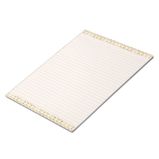 Elegant roze blush & goud gevoerd Notitieblok (Schuin)