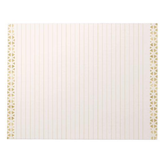 Elegant roze blush & goud gevoerd Notitieblok (Voorkant)