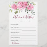 Elegant Roze Blush Hydrangea Advies & Wensen Kaart<br><div class="desc">Klik voor verdere aanpassingen op "Deze sjabloon personaliseren" en vervolgens op "Bewerken met ontwerpgereedschap". Stijlvolle bewerkbare gemakkelijk te gebruiken bruiloft sjablonen,  meer items beschikbaar in de winkel (uitnodigingen,  rsvp,  bedankjes,  briefpapier & decor). Neem contact met me op als je hulp nodig hebt of overeenkomende objecten.</div>