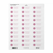 Elegant Roze Blush Monogram Return Address Label (Full Sheet)
