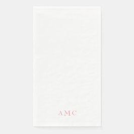 Elegant roze/Blush Monogram Weddenschap Servet