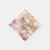 Elegant roze blush - Roos gouden bokeh Servet (Hoek)
