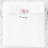 Elegant roze blush rozen bedankt ronde sticker (Tas)