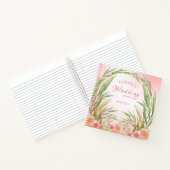 Elegant roze blush Waterverf Wedding Planner Notitieboek (Binnen)