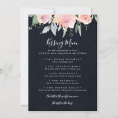 Elegant roze blush Weddenrenmenu Spel Kaart (Voorkant)