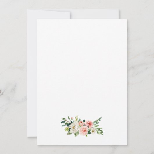 Elegant Roze Blush White Florence Vrijgezellenfees Kaart (Achterkant)