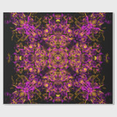 Elegant roze boho retro patroon cadeaupapier (Vlak)