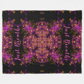 Elegant roze boho retro patroon fleece deken (Voorkant (Horizontaal))