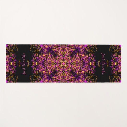 Elegant roze boho retro patroon inspirerend yogamat (Voorkant (horizontaal))
