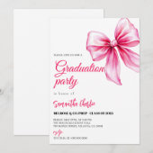 Elegant roze boog Afstuderen Kaart (Voorkant / Achterkant)