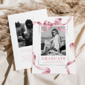 Elegant roze boog foto Afstuderen Aankondiging