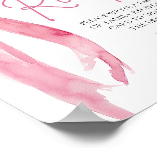Elegant Roze Boog Ze is Tying the Knot Recepten Si Poster (Hoek)