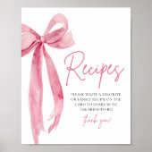 Elegant Roze Boog Ze is Tying the Knot Recepten Si Poster (Voorkant)