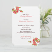 Elegant roze boombloesems Baby shower Kaart (Staand voorkant)