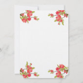 Elegant roze boombloesems Baby shower Kaart (Achterkant)