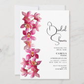 Elegant roze bordeaux orchideeën bloem Vrijgezelle Kaart (Voorkant)