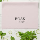 Elegant Roze Boss Babe Kitchen Towel Theedoek (Gevouwen)