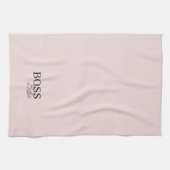 Elegant Roze Boss Babe Kitchen Towel Theedoek (Horizontaal)