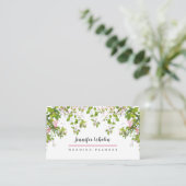 Elegant roze botanisch aangepast Visitekaartje (Staand voorkant)