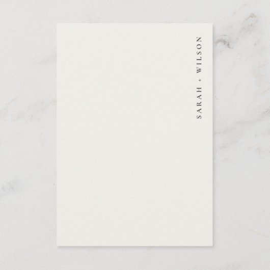 Elegant roze botanische Floral bruiloft details Informatiekaartje (Achterkant)