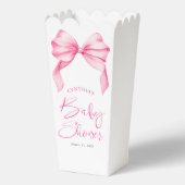 Elegant Roze Bow Baby shower Bedankdoosjes (Achterkant)