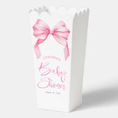 Elegant Roze Bow Baby shower Bedankdoosjes (Voorkant)