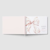 Elegant Roze Bow Baby shower Gastenboek (Volledig)