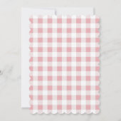 Elegant Roze Bow Baby shower Girly Gingham Check Kaart (Achterkant)