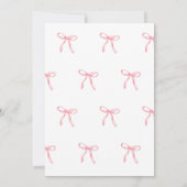 Elegant Roze Bow Baby shower Kaart (Achterkant)