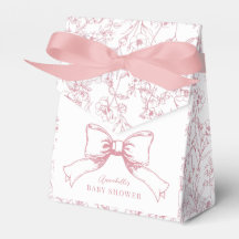 Elegant Roze Bow Meisje Baby shower