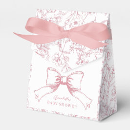 Elegant Roze Bow Meisje Baby shower Bedankdoosjes
