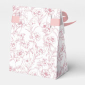 Elegant Roze Bow Meisje Baby shower Bedankdoosjes (Achterkant)