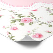 Elegant Roze Bow Meisje Baby shower Welkom Poster (Hoek)