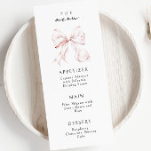 Elegant Roze Bow Menu