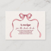 Elegant Roze Bow Vrijgezellenfeest Informatiekaartje (Voorkant)