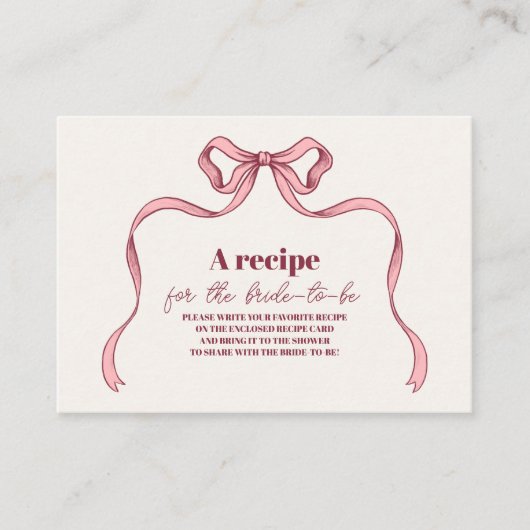 Elegant Roze Bow Vrijgezellenfeest Informatiekaartje (Voorkant)