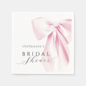 Elegant Roze Bow Vrijgezellenfeest Servet (Voorkant)