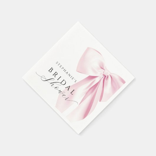 Elegant Roze Bow Vrijgezellenfeest Servet (Hoek)