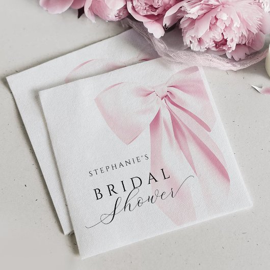Elegant Roze Bow Vrijgezellenfeest Servet