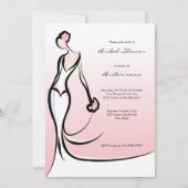 Elegant Roze Bridal Shower Invitations Kaart (Voorkant)
