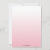 Elegant Roze Bridal Shower Invitations Kaart (Achterkant)