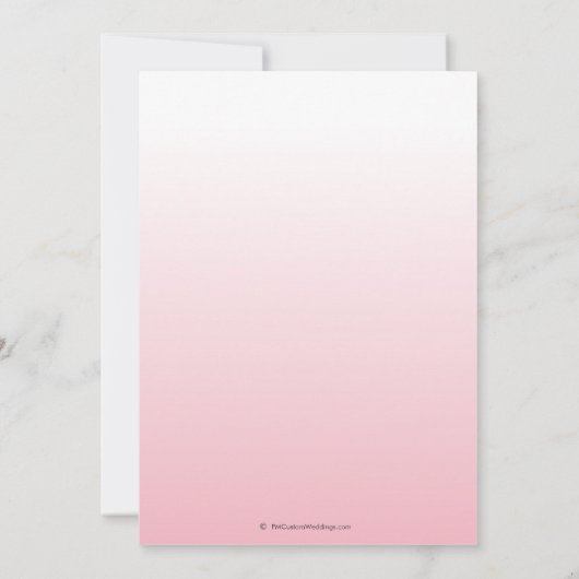 Elegant Roze Bridal Shower Invitations Kaart (Achterkant)