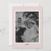 Elegant roze bruidspaar twee foto kerst feestdagenkaart (Achterkant)